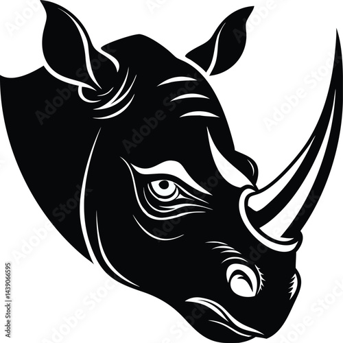 black and white rhino