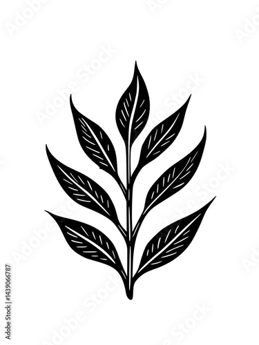 Wallpaper Mural leaves and branches icon. nature plant and leaves theme. isolated design. illustration Torontodigital.ca