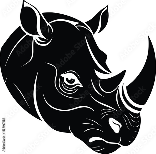 black and white rhino