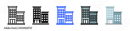 Condo Living Icon Collection With Multiple Styles
