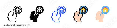 Dream Home Icon Collection With Multiple Styles