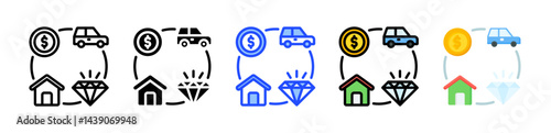Luxury Living Icon Collection With Multiple Styles