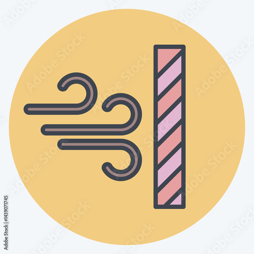 Icon Dustproof. related to Fabric symbol. color mate style. design editable
