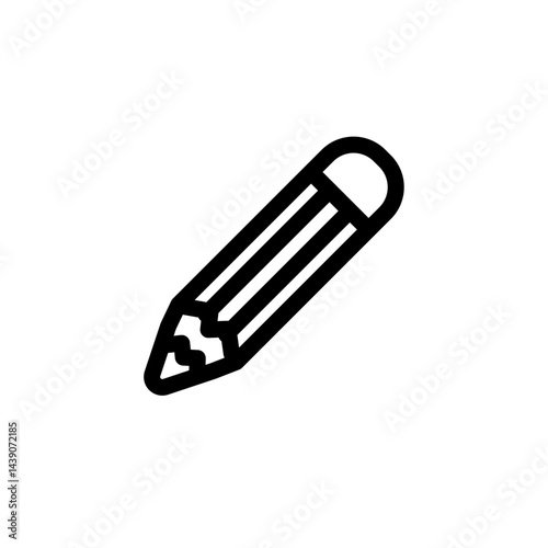 Pencil widget symbol icon, sign and symbol icon. Minimalist vector line art. For icon interface, desktop, web and mobile apps.