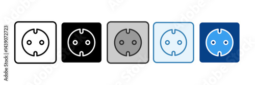 Socket  Icon Set Multiple Style Collection