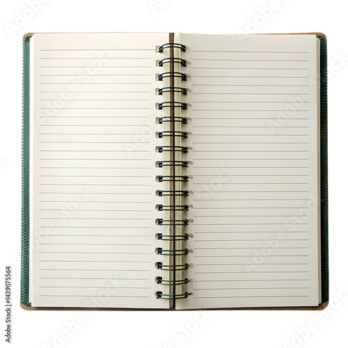 Spiral Bound Notebook: Blank Pages, Open Book
