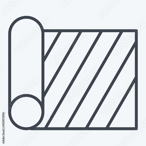 Icon Fabric Roll. related to Fabric symbol. line style. design editable