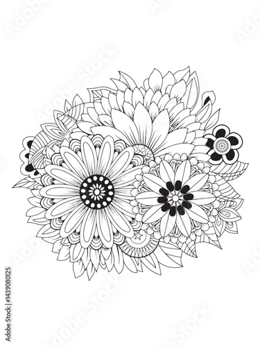 Floral decor illustration for stylish rooms