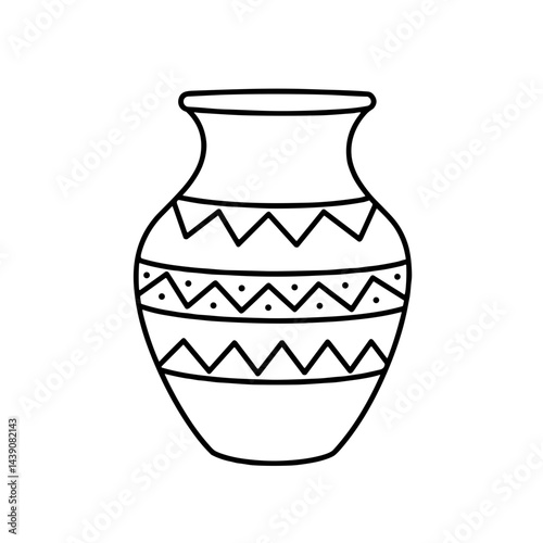 Decorative Pot for Ivan Kupala Day in Minimalist Style  