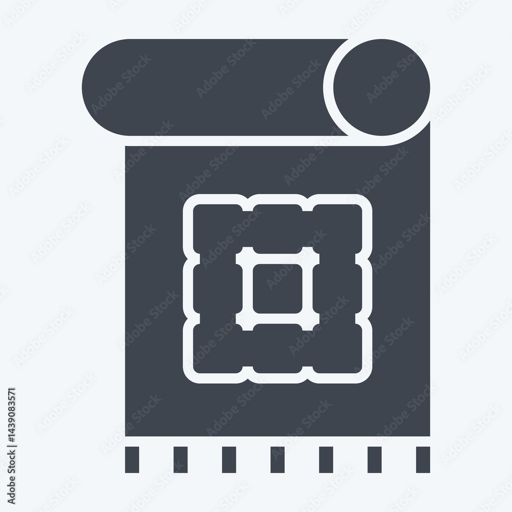 Icon Decorative Textile. related to Fabric symbol. glyph style. design editable Icon Decorative Textile. related to Fabric symbol. glyph style. design editable