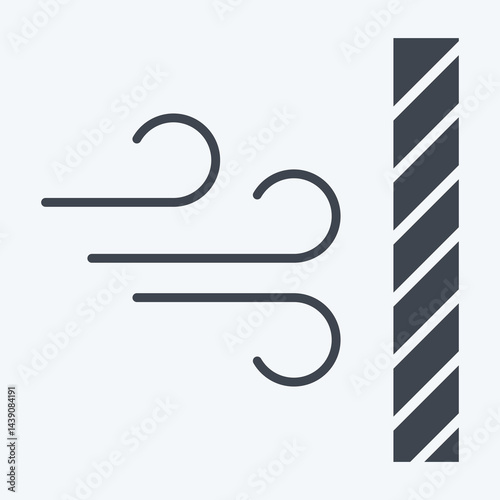 Icon Dustproof. related to Fabric symbol. glyph style. design editable