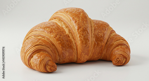 Croissant on white background, IA generativa