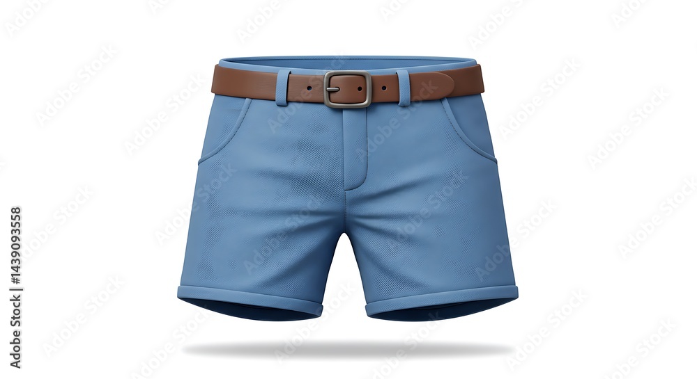 Stylish Blue Shorts: A Casual Summer Fashion Illustration Stylish Blue Shorts: A Casual Summer Fashion Illustration