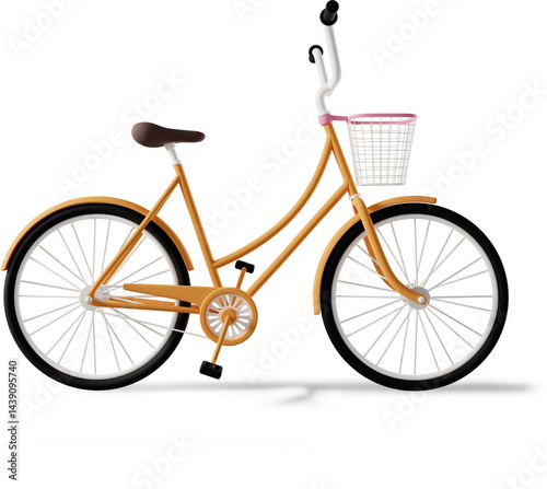side view of a yellow bike