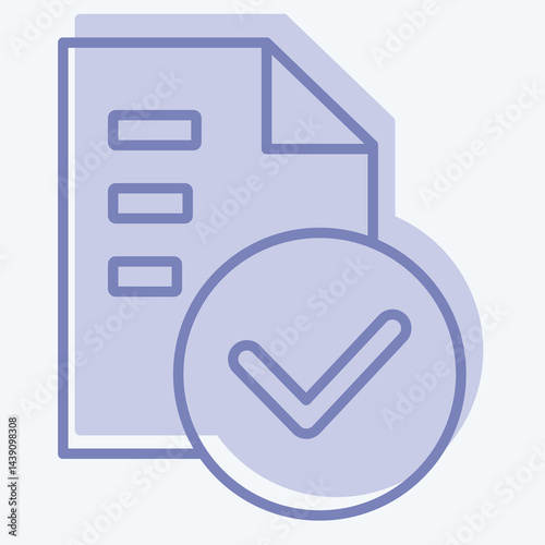 Icon Standarts. related to Audit symbol. two tone style. design editable