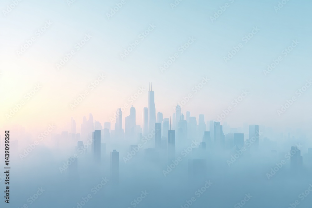 hazy cityscape veiled in smog under pale sky hazy cityscape veiled in smog under pale sky