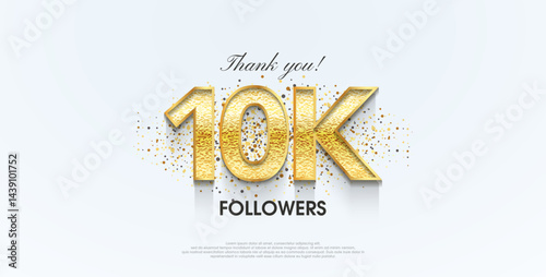 Thank you 10K followers, celebration for the social media post poster banner.
