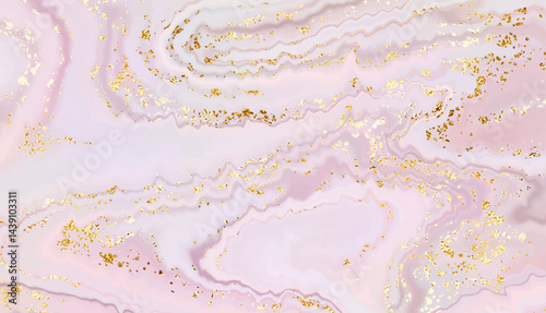 Elegant agate stone background design with natural texture and gold sequins.
