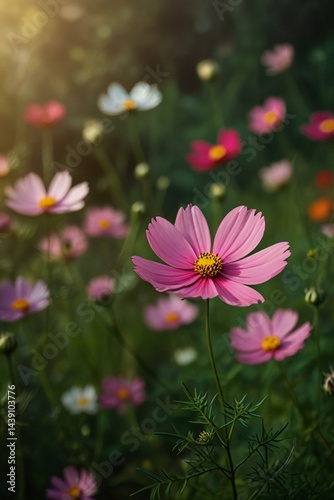 pink cosmos flower