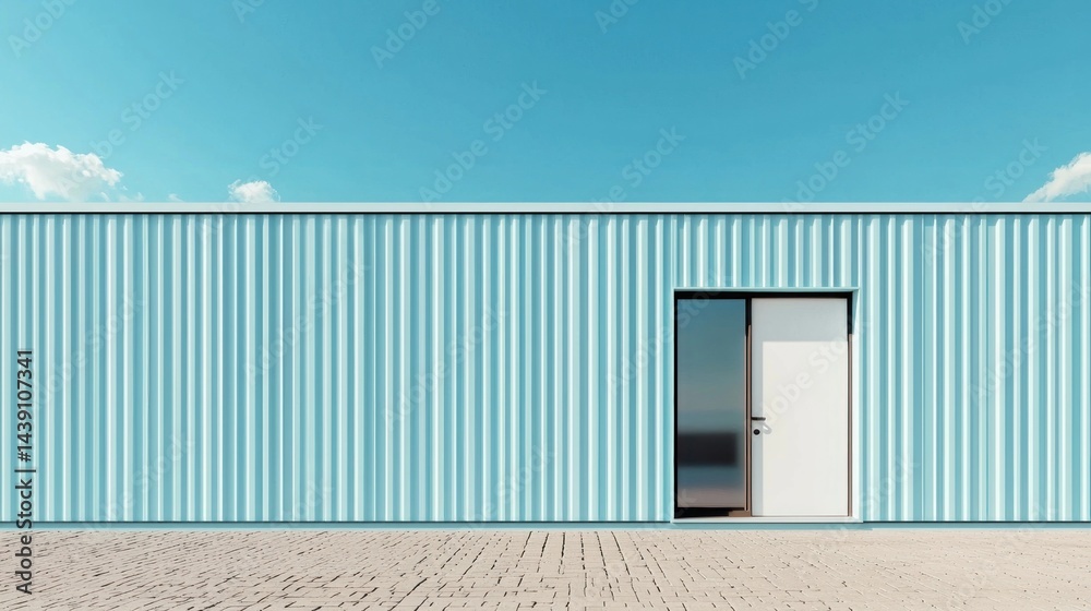 Fototapeta premium A modern storage container unit with a clean and organized appearance.