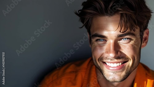 Happy Man Close-Up, Friendly Man Smiling,  Man Expressing Happiness