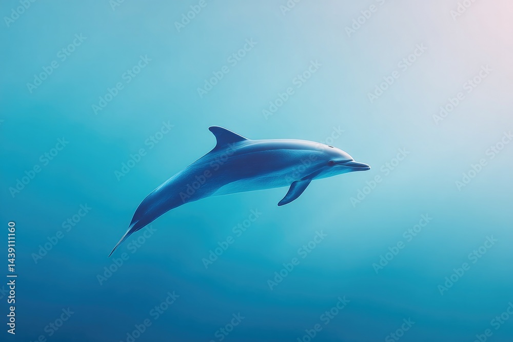 minimalistic image of solitary marine mammal gracefully floating minimalistic image of solitary marine mammal gracefully floating