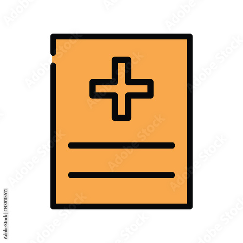 Medical report icon design template