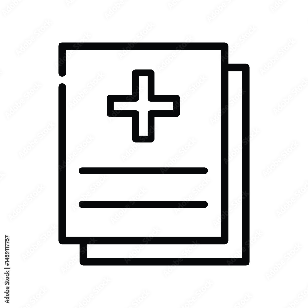 Medical report icon design template Medical report icon design template