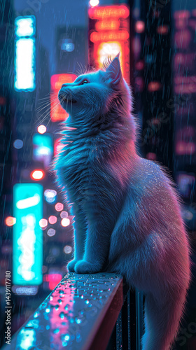Snowy White Cat