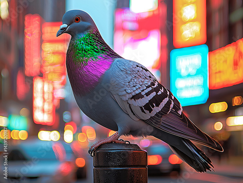 Pigeon on a Traffic Light
