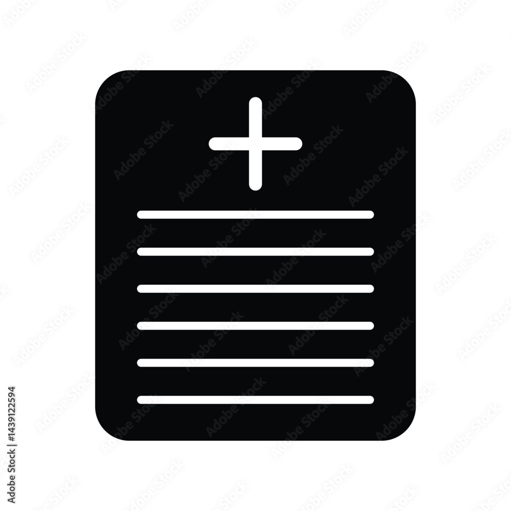 Medical report icon design template Medical report icon design template
