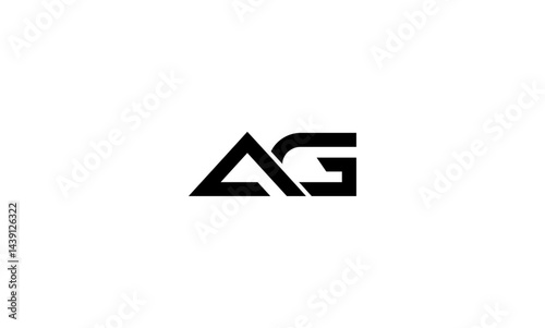 AG initial letter, monogram logo