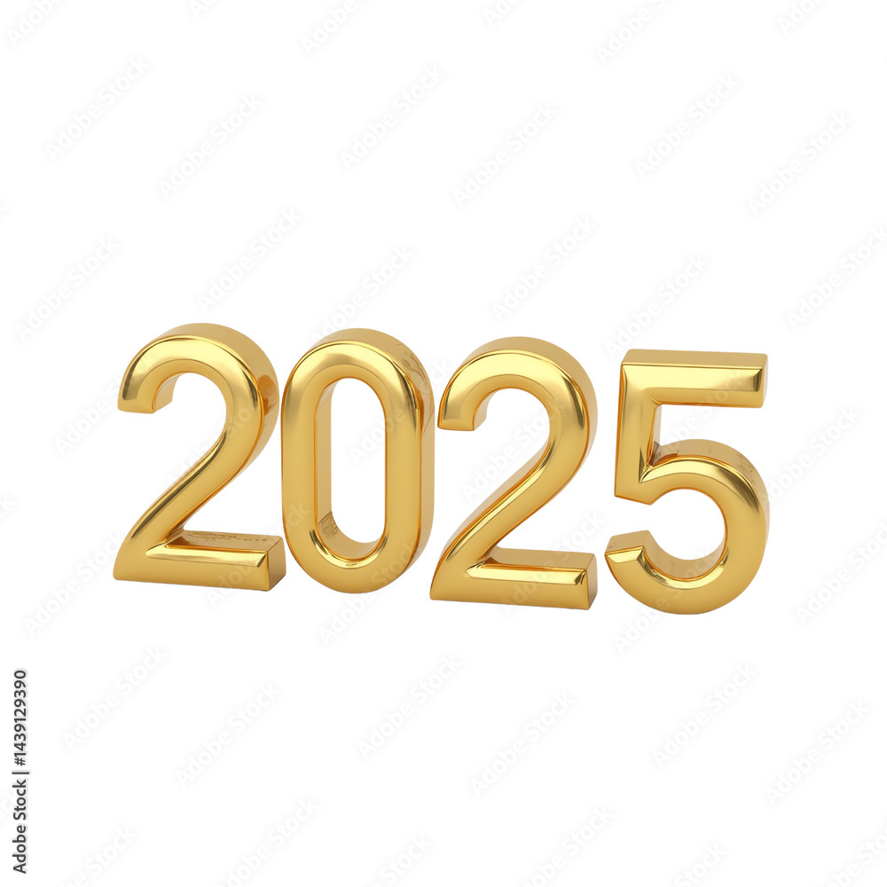 Golden numbers representing the year 2025. Golden numbers representing the year 2025.