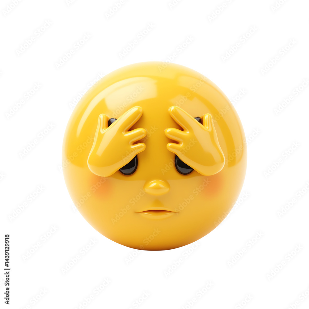 Fototapeta premium Smiley face expressing subtle emotions.