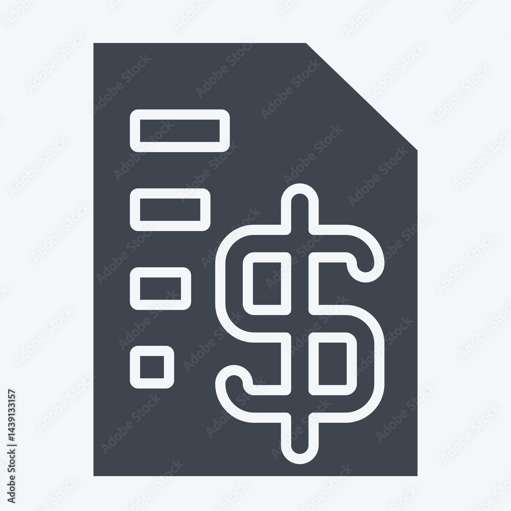 Icon Tax Return. related to Audit symbol. glyph style. design editable Icon Tax Return. related to Audit symbol. glyph style. design editable