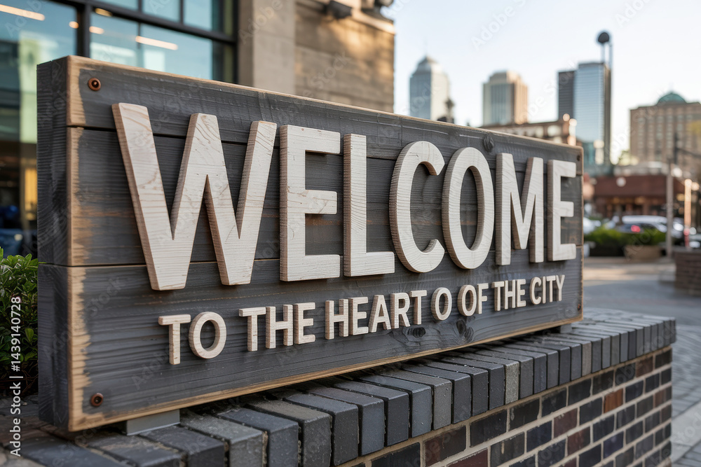 Fototapeta premium a welcome sign