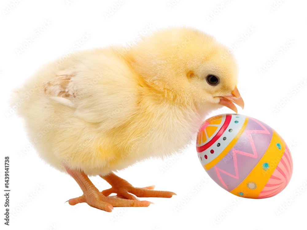 Cute Yellow Chick Isolate on transparent background cutout, PNG file, Cutout file