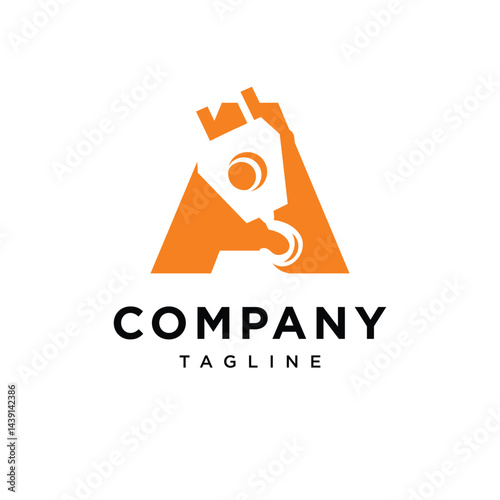 Letter A Catrol Logo Icon Vector
