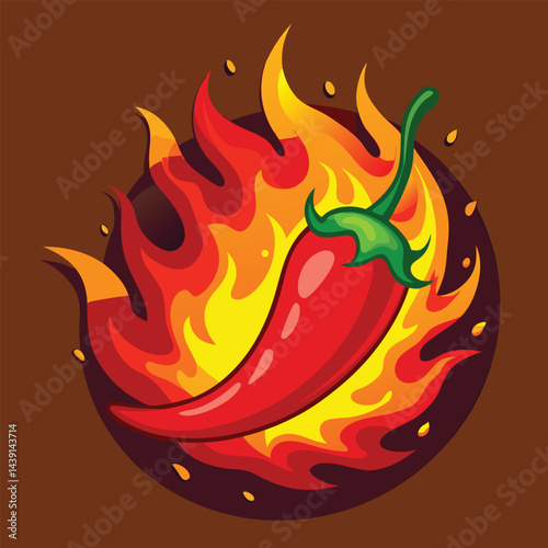 red chilli with firing vector