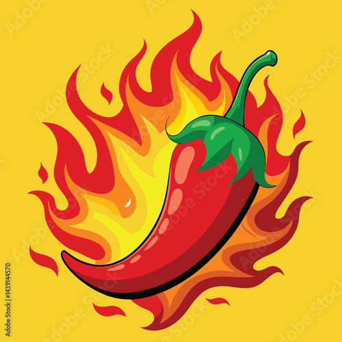 red chilli with firing vector