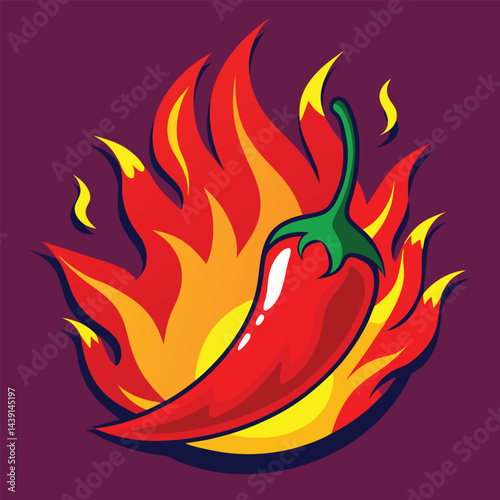 red chilli with firing vector