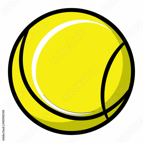The Round Yellow Tennis Ball Ready for the Match