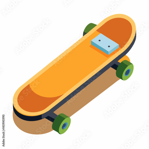 Isometric Skateboard Illustration Vector Graphic Suitable for Various Designs