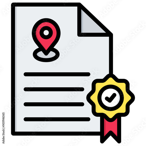 Certificate Of Origin Icon