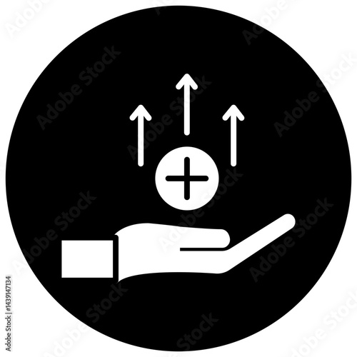 Improved Safety Black Circle Icon, Improved Safety Icon – Security, Protection, Shield, Safety Measures, Risk Prevention Symbol