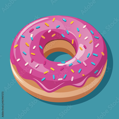 A Delicious Doughnut Covered With Pink Frosting and Sprinkles