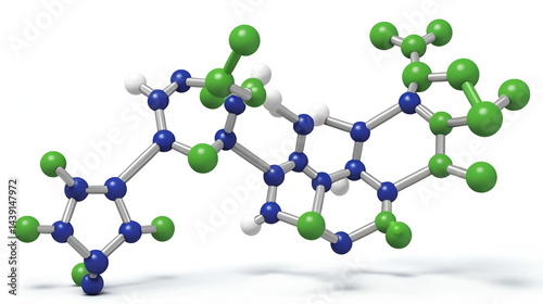 3D image of Maleic hydrazide skeletal formula - molecular chemical structure of plant growth regulator isolated on white background