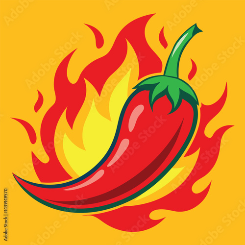 red chilli with firing vector