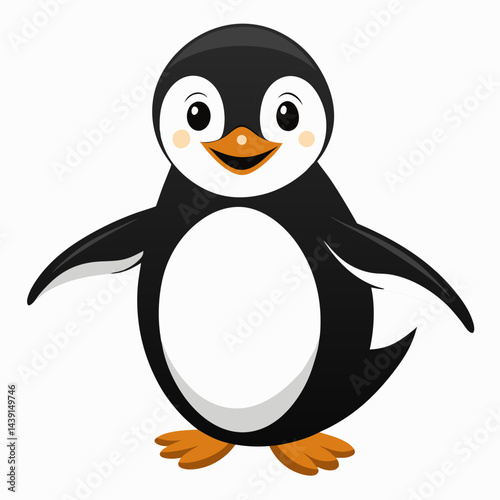Adorable Cartoon Penguin Illustration for Kids and Animal Lovers