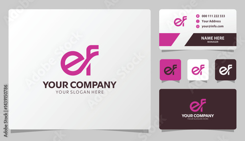 Elegant EF monogram logo design for business branding versatile and modern style perfect for startups